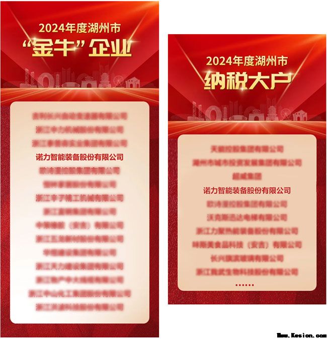 喜报丨诺力连续三年摘取湖州市“金牛”企业奖